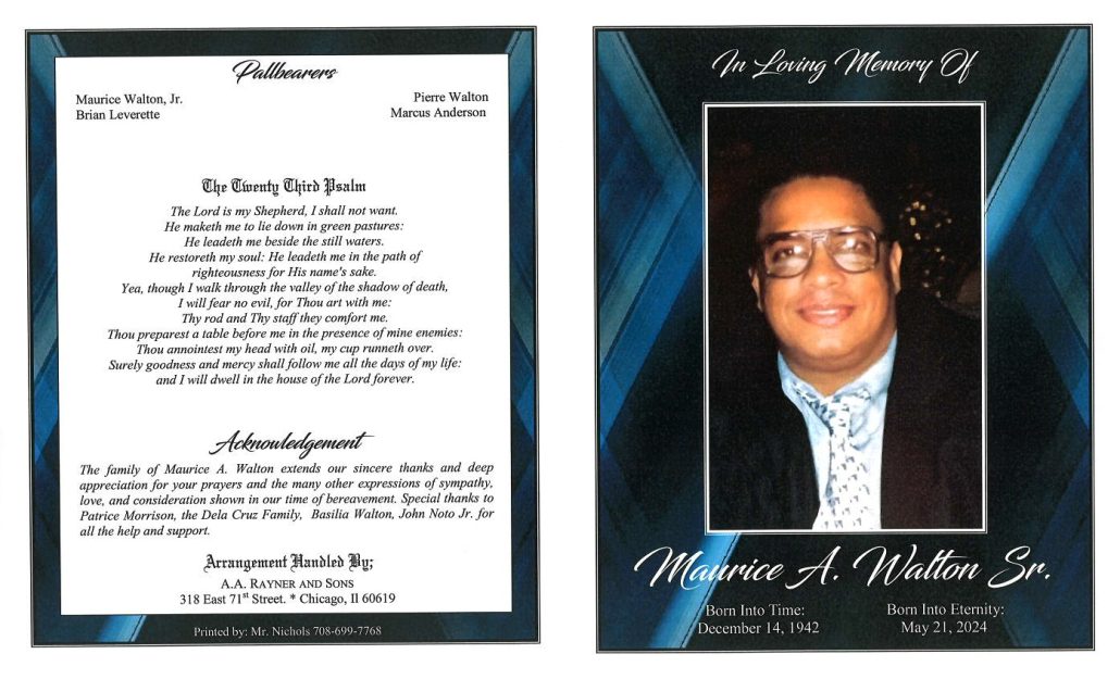 Maurice A Walton Sr Obituary