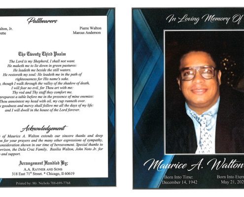 Maurice A Walton Sr Obituary