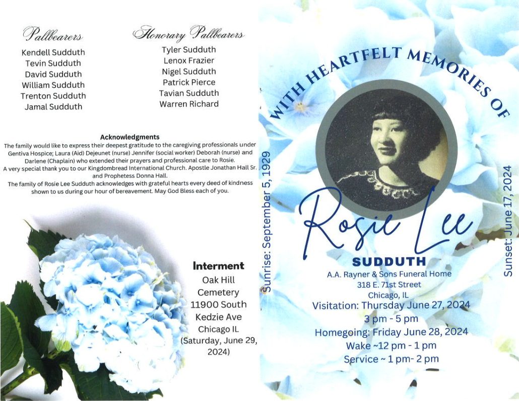 Rosie L Sudduth Obituary