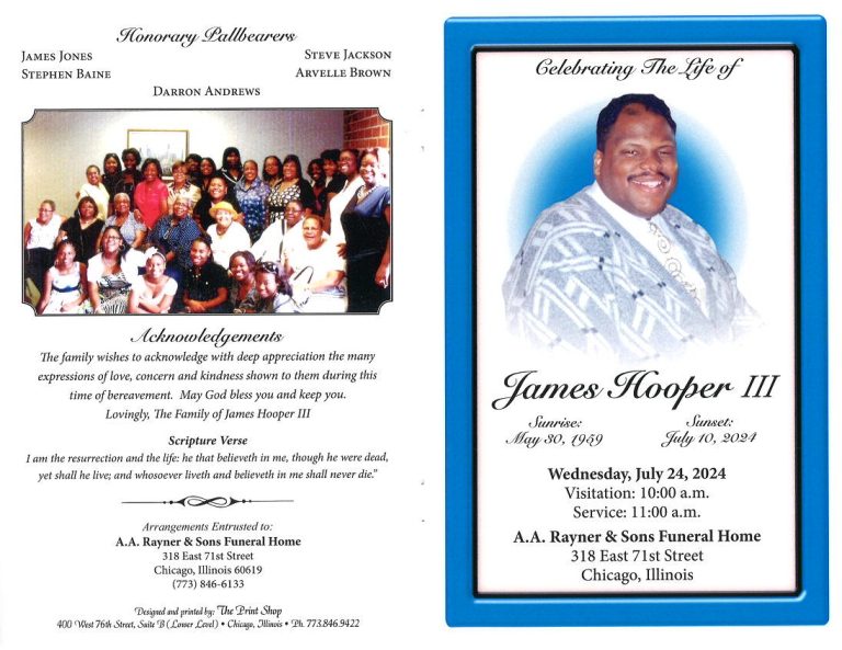 James Hooper III Obituary | AA Rayner and Sons Funeral Homes