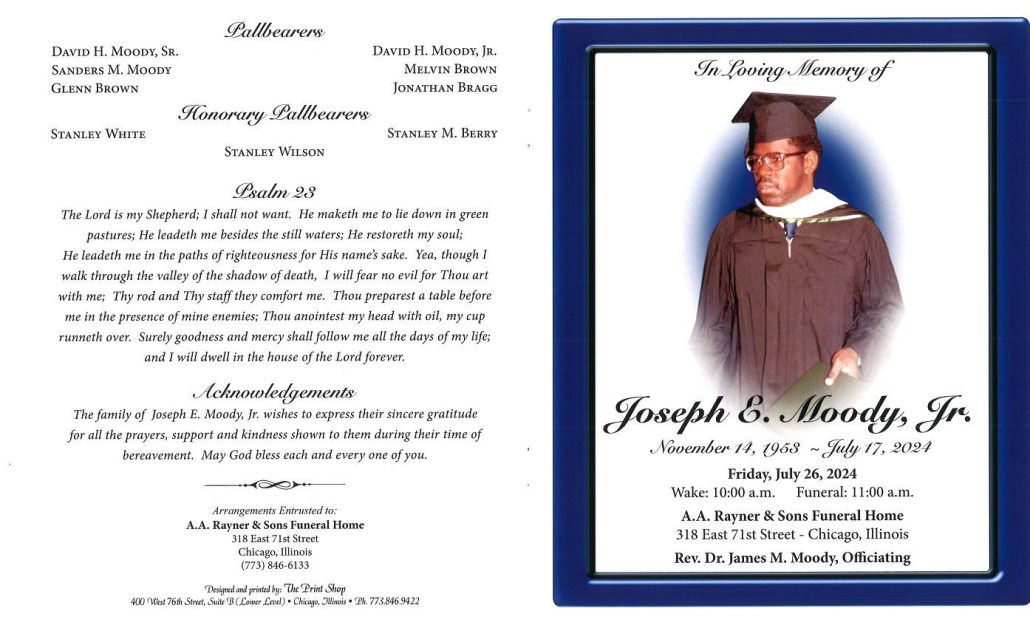 Joseph E Moody Jr Obituary