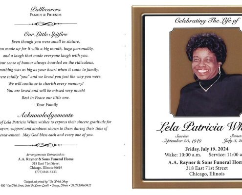 Lela P White Obituary