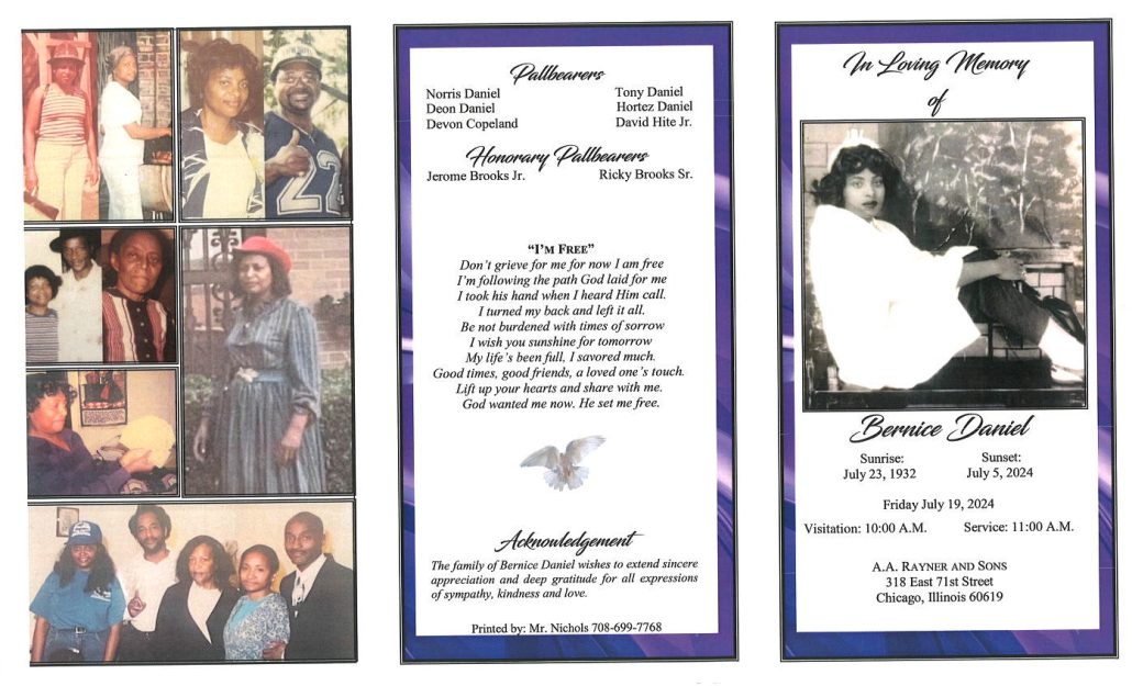 Bernice Daniel Obituary