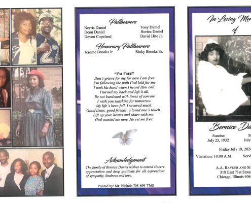 Bernice Daniel Obituary