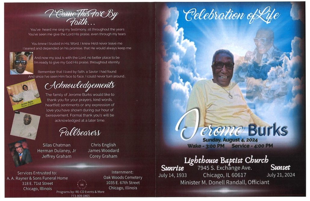 Jerome Burks Obituary