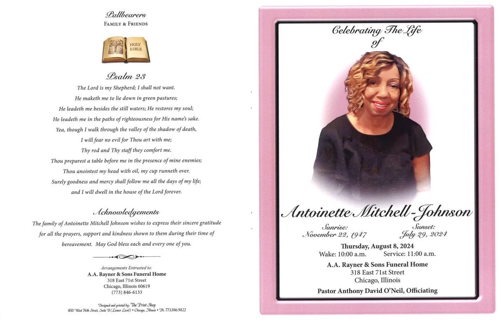 Antoinette Mitchell Johnson Obituary