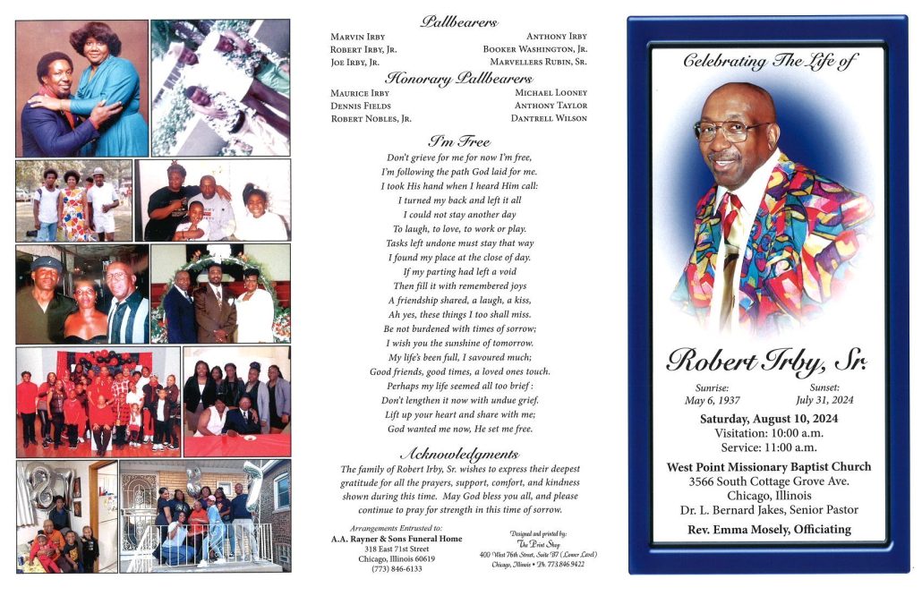 Robert Irby Sr Obituary