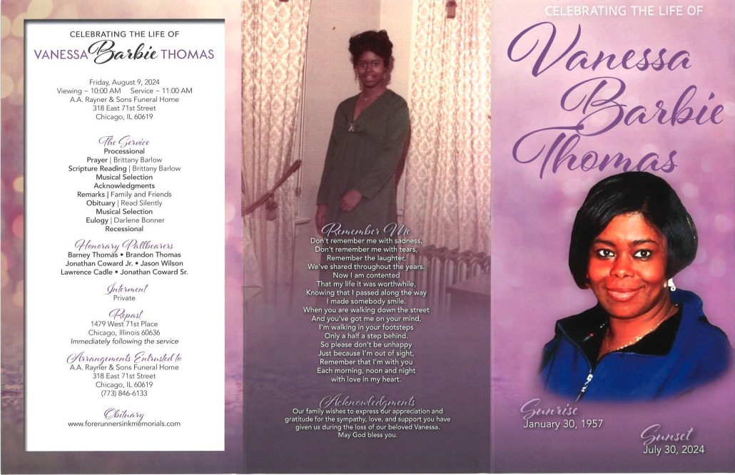 Vanessa B Thomas Obituary