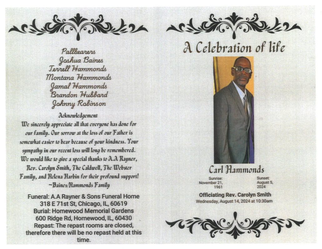 Carl Hammonds Obituary