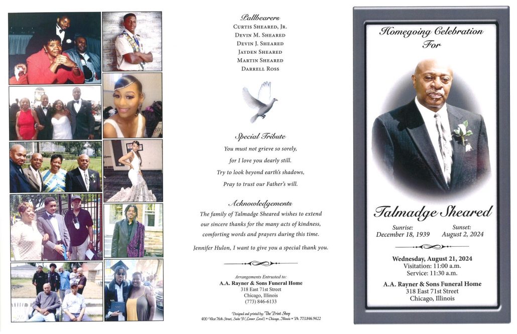 Talmadge Sheared Obituary