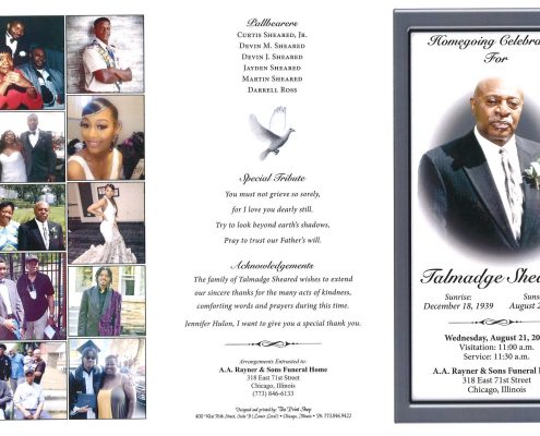 Talmadge Sheared Obituary