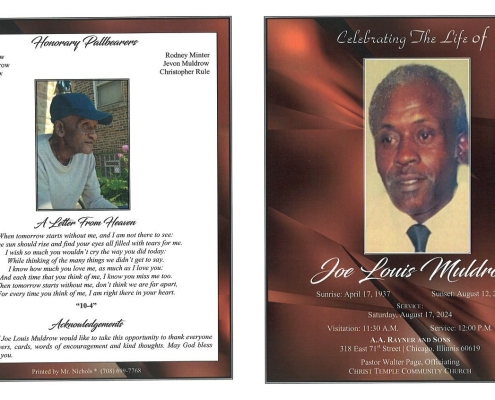 Joe L Muldrow Obituary