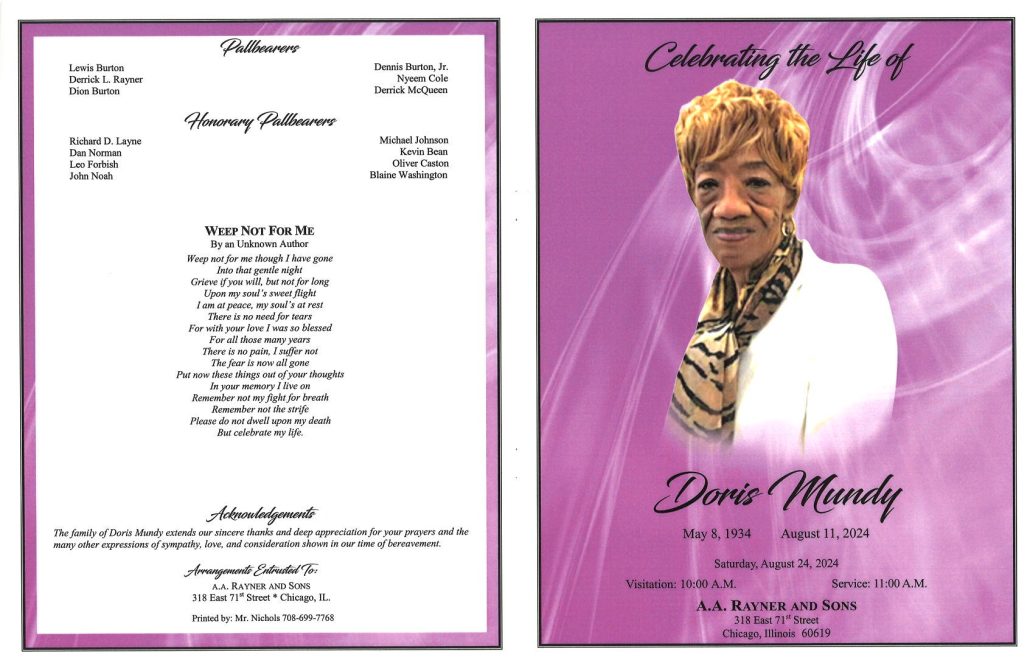 Doris Mundy Obituary