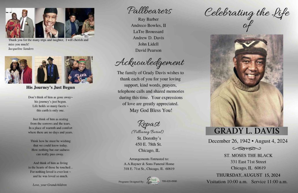 Grady L Davis Obituary