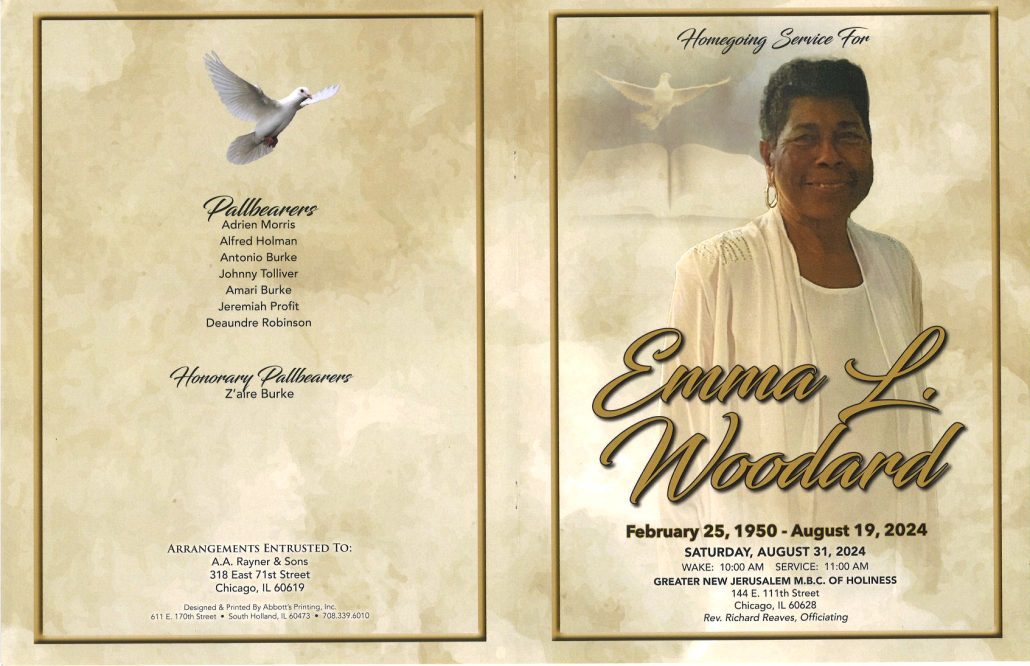 Emma L Woodard Obituary