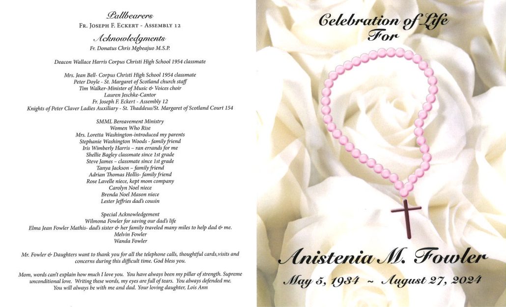 Anistenia M Fowler Obituary