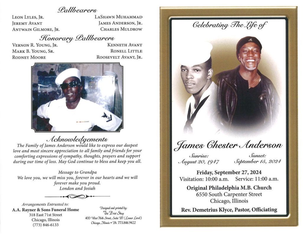 James C Anderson Obituary