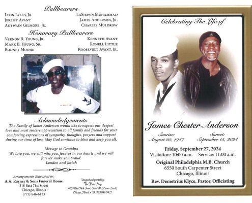 James C Anderson Obituary