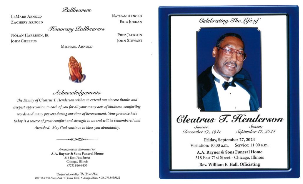 Cleatrus T Henderson Obituary