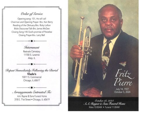 Fritz Pierre Obituary