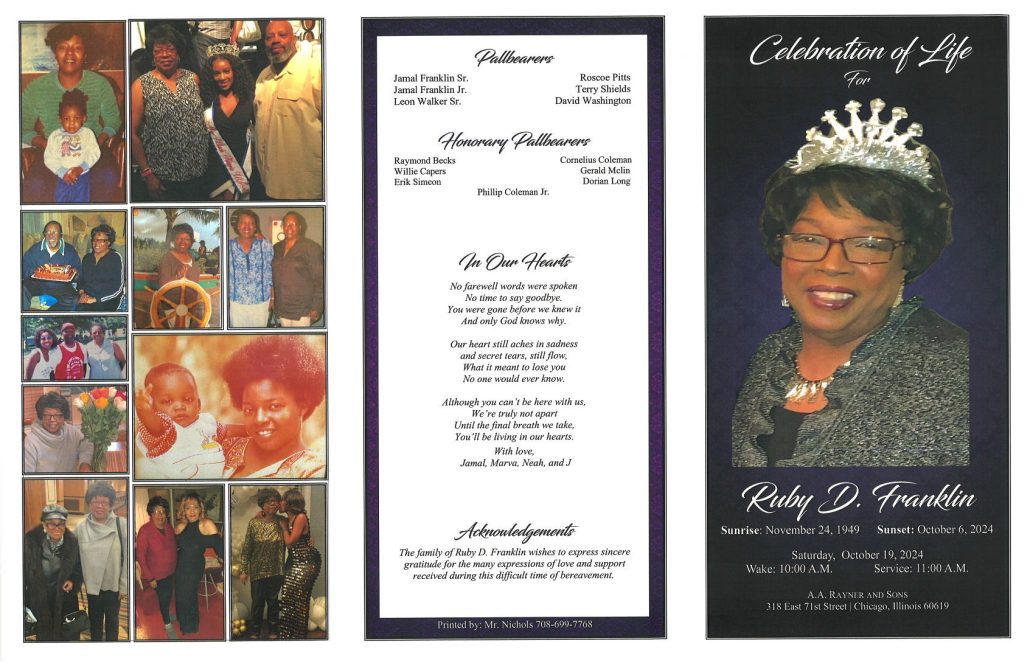 Ruby D Franklin Obituary