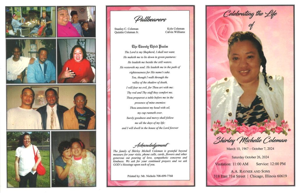 Shirley M Coleman Obituary