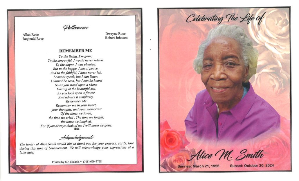 Alice M Smith Obituary