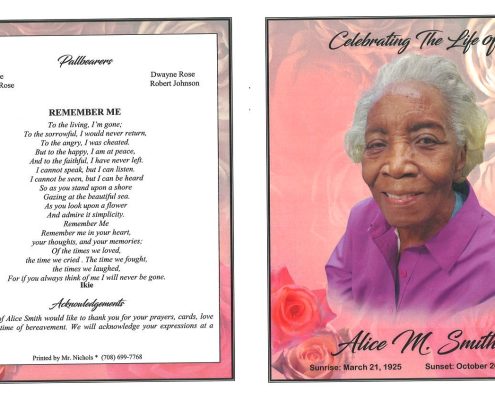 Alice M Smith Obituary