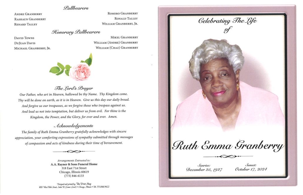 Ruth E Granberry Obituary