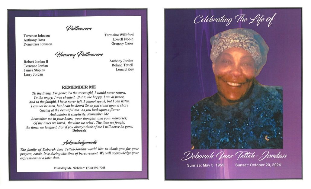 Deborah Tetteh Jordan Obituary