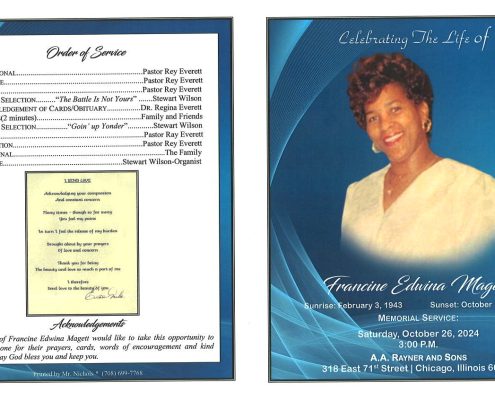 Francine E Magett Obituary