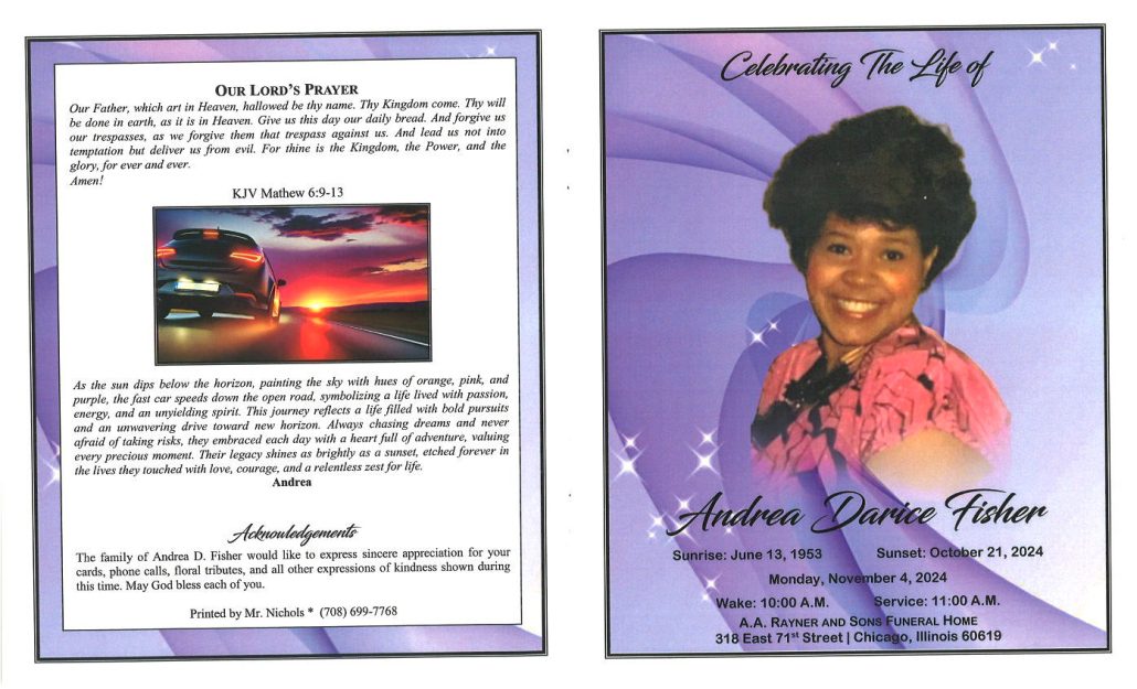 Andrea D Fisher Obituary