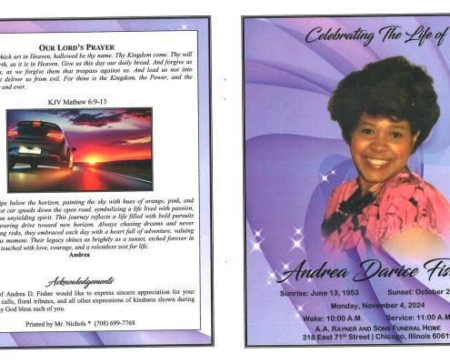 Andrea D Fisher Obituary