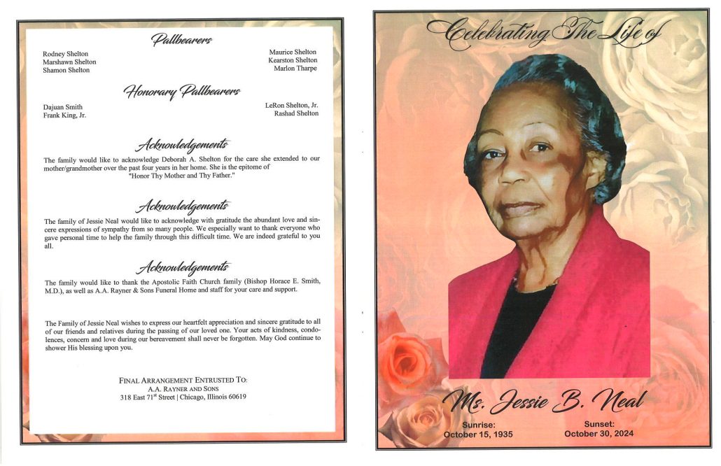 Ms Jessie B Neal Obituary