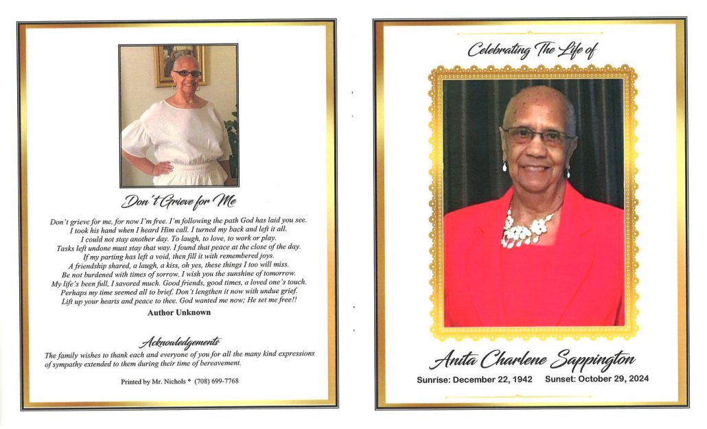 Anita C Sappington Obituary