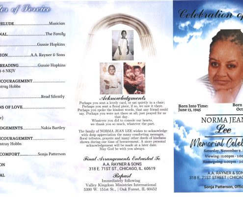 Norma J Lee Obituary