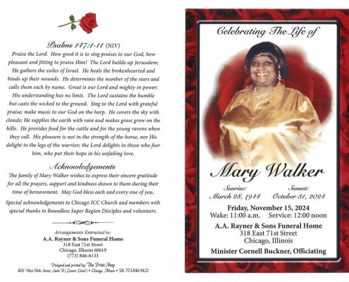 Mary Walker Obituary