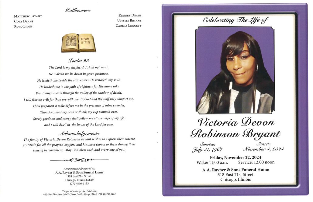 Victoria Bryant Obituary