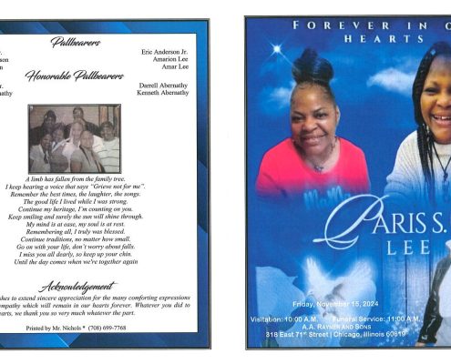 Paris S Lee Obituary