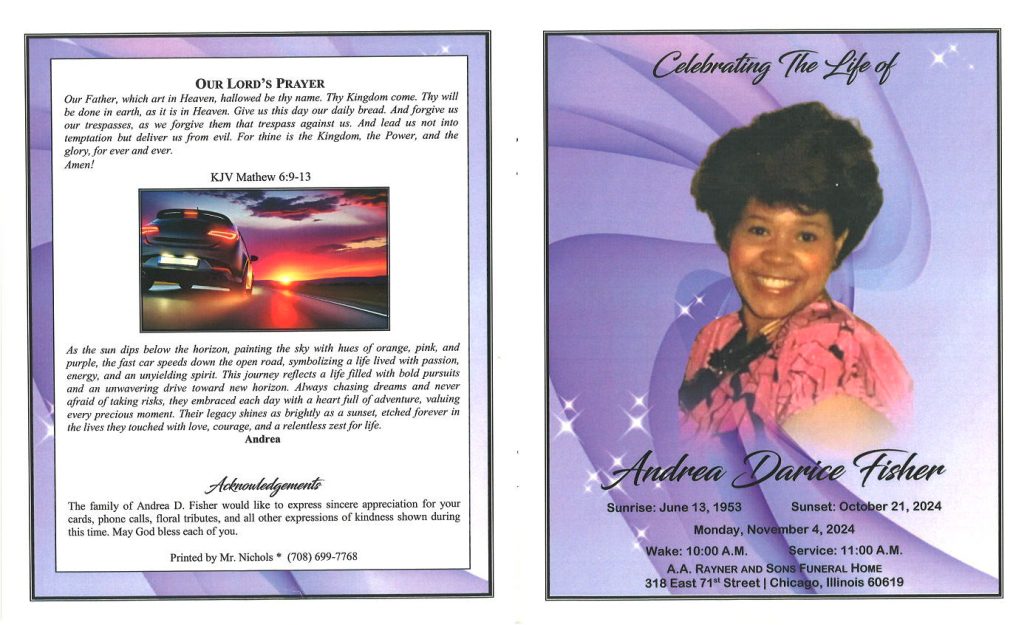 Andrea D Fisher Obituary