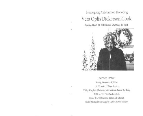 Vera Cook Obituary