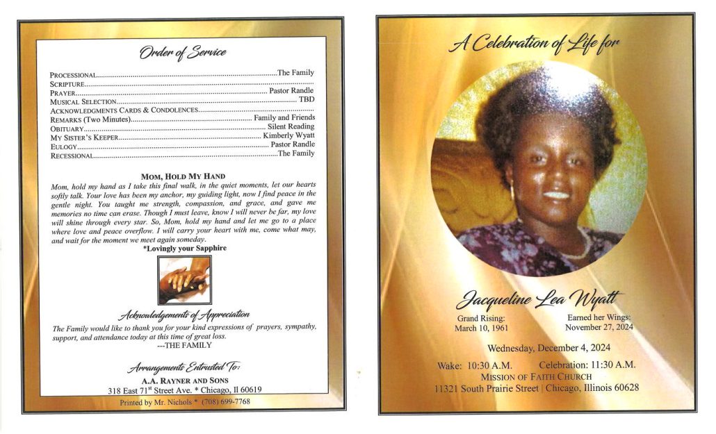 Jacqueline L Wyatt Obituary