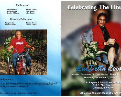 Lue Della Cooks Obituary