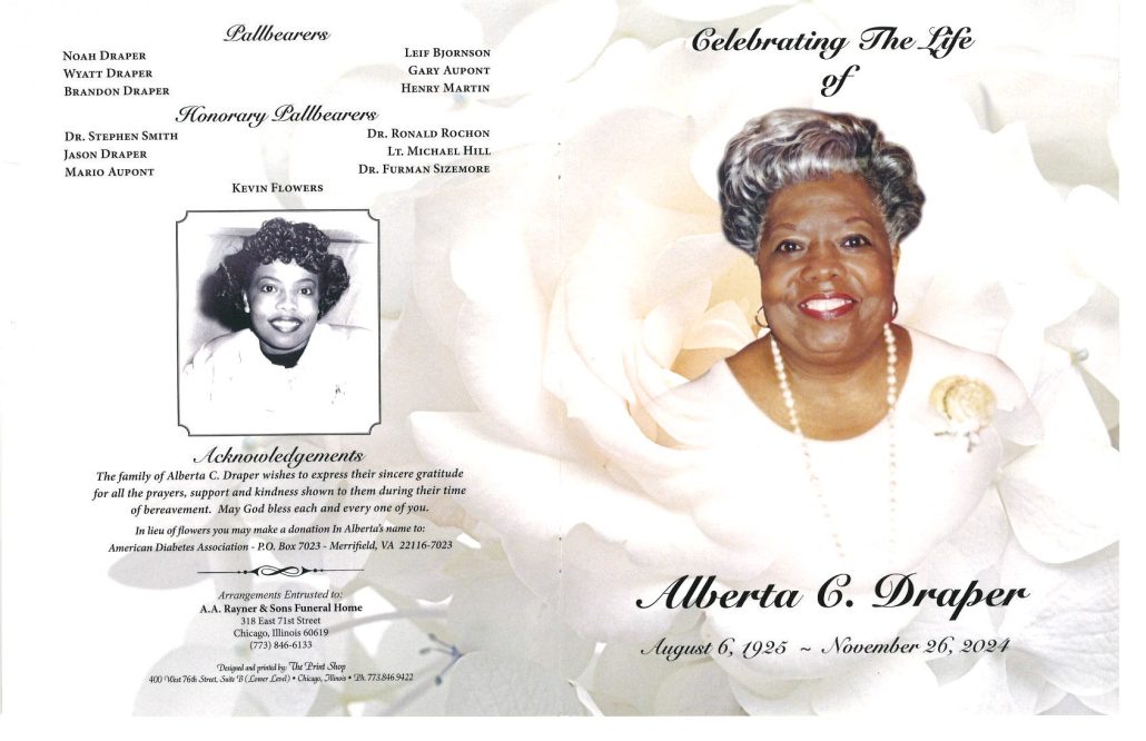 Alberta C Draper Obituary