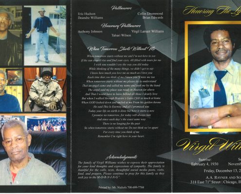 Virgil Williams Obituary
