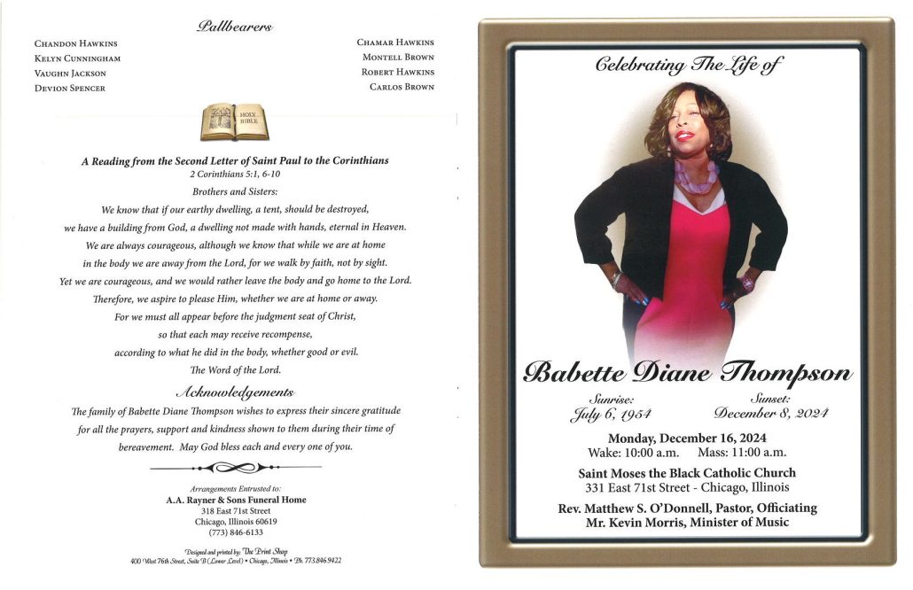 Babette D Thompson Obituary