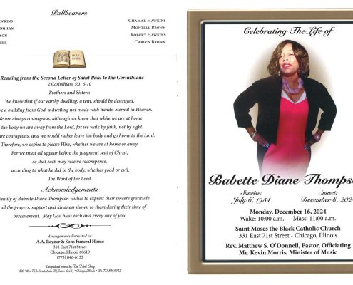 Babette D Thompson Obituary