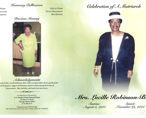 Lucille Robinson Bell Obituary