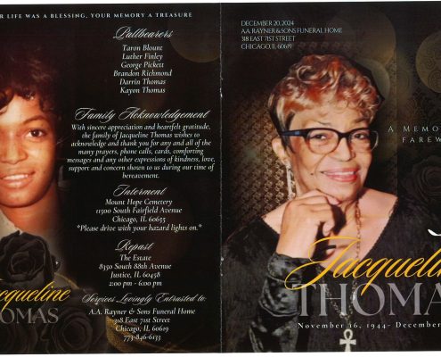 Jacqueline Thomas Obituary
