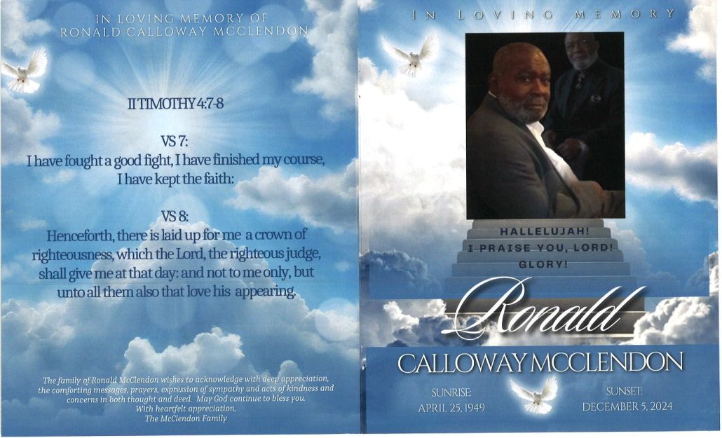 Ronald McClendon Obituary